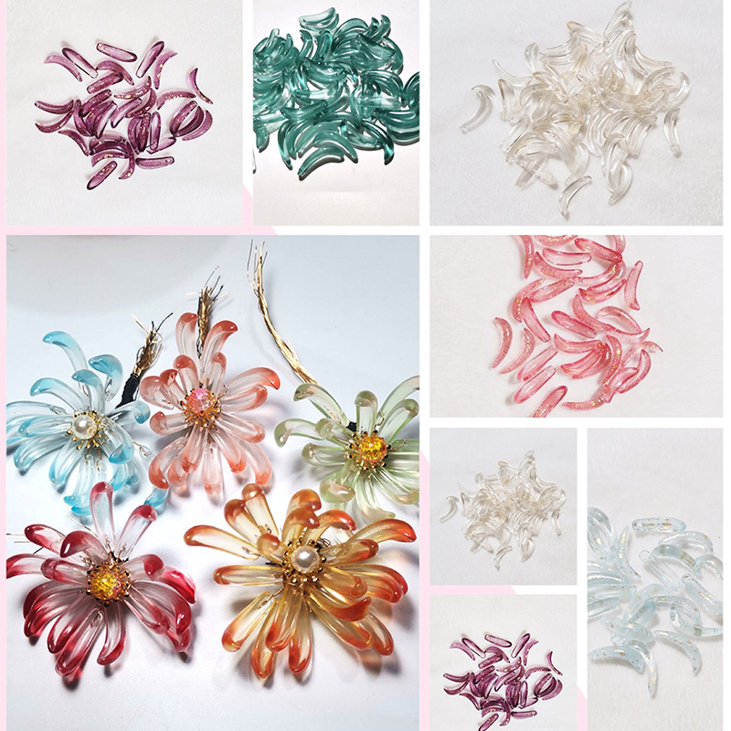 The other side of the direct supply of petals diy jewelry accessories DIY petals antique hairpin material retro Chinese decorative glass The other side of the direct supply of petals diy jewelry accessories DIY petals antique hairpin material retro Chinese decorative glass