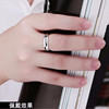 Copper silver glossy fashionable ring for beloved, Japanese and Korean, simple and elegant design