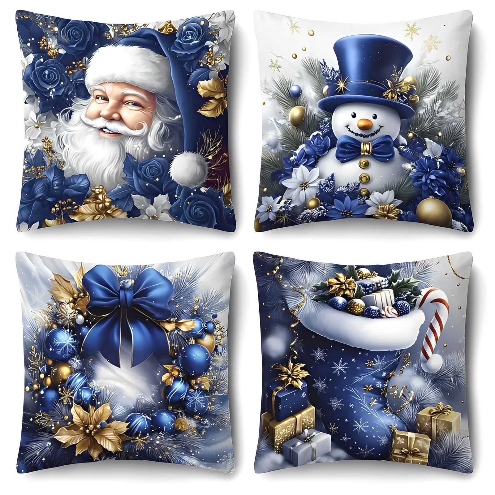 Transfronterizo Temu nueva combinación de Navidad abrazo funda de almohada Amazon casa sofá decoración cojín funda de almohada al por mayor image 3