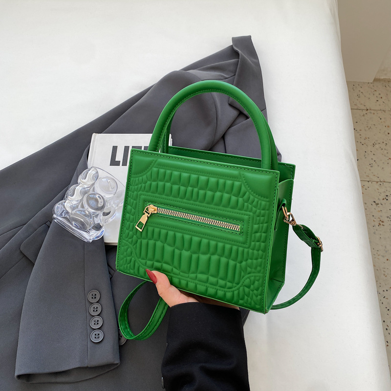 2023 nuevo bolso de las mujeres moda hombro axila bolso de las mujeres casual de gran capacidad color sólido cocodrilo patrón bolsa de mensajero