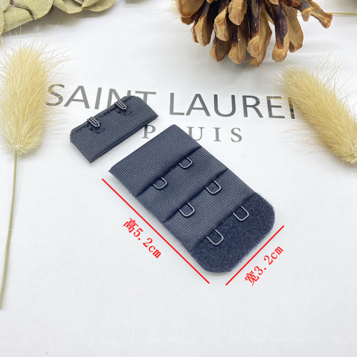 Bra accessories adjustment extension 3X2 extended buckle underwear accessories nylon three-breasted buckle covered with rubber buckle buckle