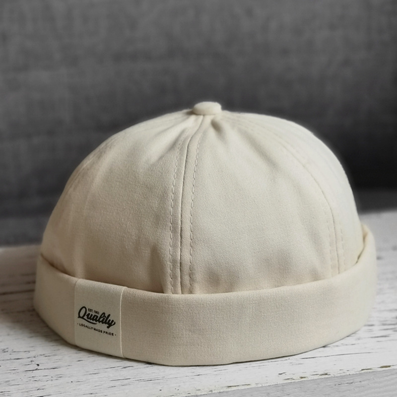 Sombreros de moda para hombres, sombreros de verano delgados sin bordes, sombreros de piel de melón, sombreros de hip-hop, sombreros fríos.