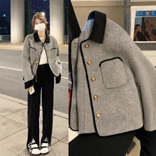 今年流行毛呢大衣女冬季大码微胖mm加厚高级感短款气质小香风外套