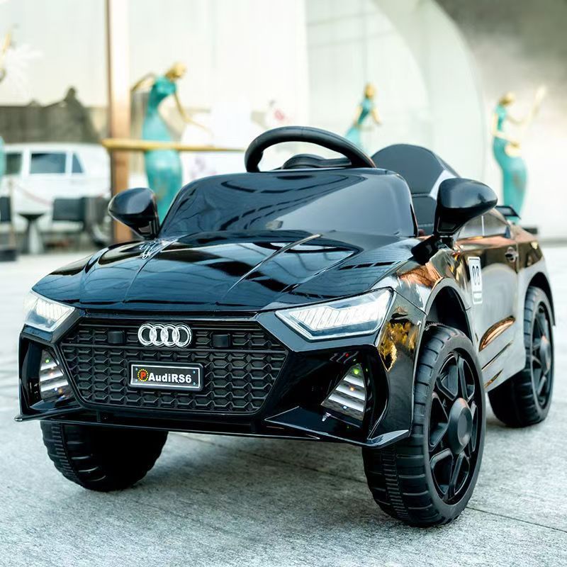 Nuevo coche eléctrico para niños de cuatro ruedas coche de juguete controlado remoto coche giratorio para bebés para hombres y mujeres se puede sentar en coche de carga