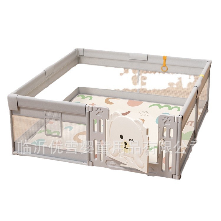 Barrera de protección de valla para bebés que se arrastran en el suelo, barrera para bebés que trepan en el interior, barrera de juegos para niños para el hogar