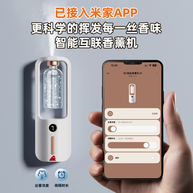 Mijia APP アロマセラピーマシンに接続された自動芳香噴霧器屋内長期持続空気トイレ消臭芳香機クロスボーダー|undefined