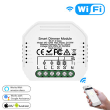 wifi涂鸦智能家居调光开关通断器app语音定时2路调光智能开关模组