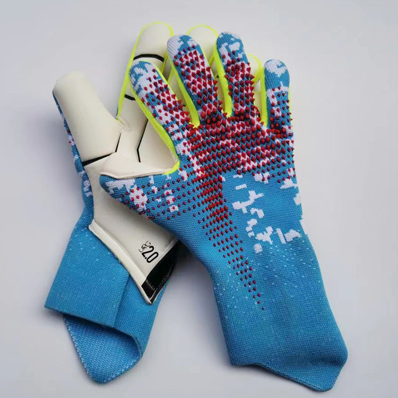 Guantes de portero de fútbol gruesos para adultos y niños, guantes sin dedos de látex antideslizantes transpirables, guantes de portero de fútbol