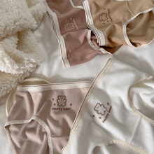 C384德绒磨毛奶油小熊滴胶可爱少女包臀舒适亲肤中腰内裤