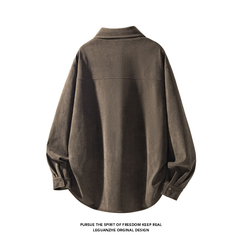 American Retro Men's Shirt 2025 New Autumn Trendy Brand Casual Oversized Loose Top Jacket_voghion.com