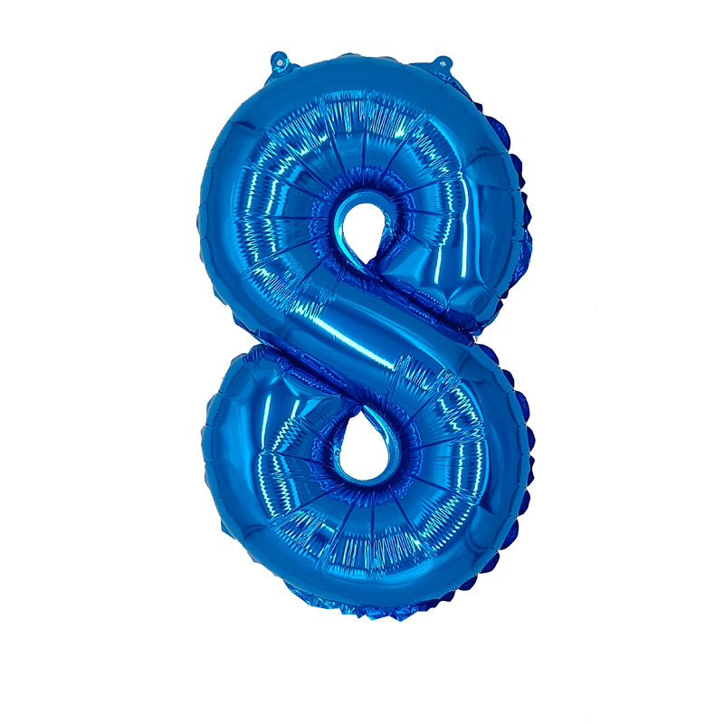 Transfronterizo inswind 16 pulgadas globo de aluminio digital verde blanco azul Año Nuevo letras de Año Nuevo pequeño globo digital