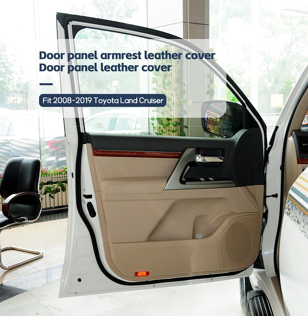 Suitable for 08-21 Toyota Land Cruiser Modified Door Panel Leather Land Cruiser Door Armrest Leather Cover