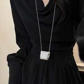 中古编织长款包包项链女小众独特百搭毛衣链2024年新款高级感配饰