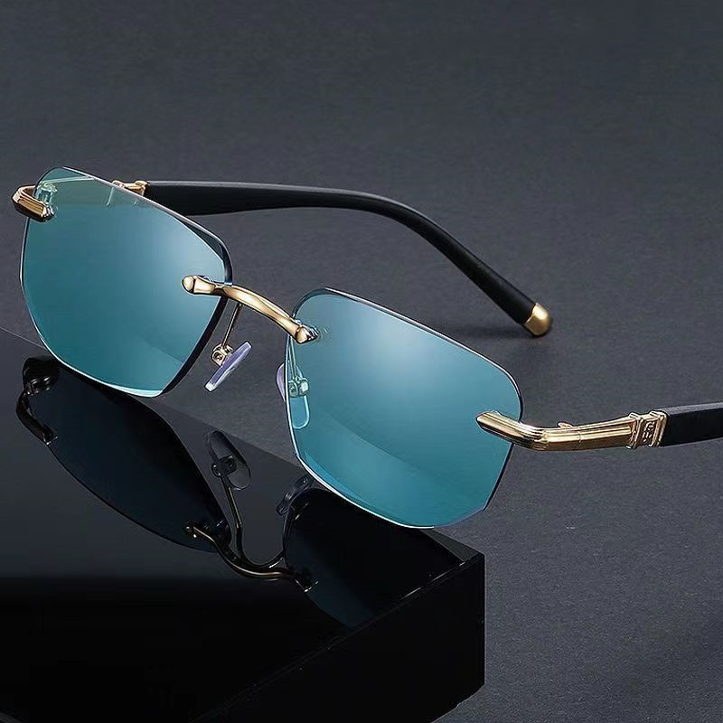 Gfas de cristal azul de alta calidad para hombres, gafas de cristal de piedra de alta definición, gafas de conducción, gafas de sol