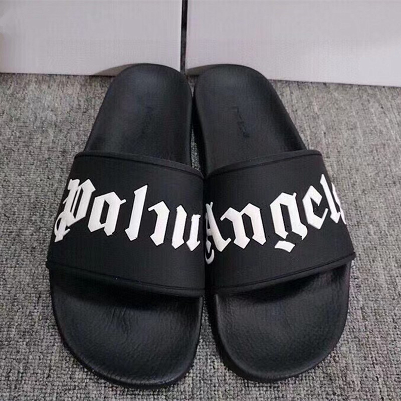 Dropshipping Men's Slippers Palm Beach Sandals Angel Letter Print Slip-On Sandals 2025 Summer Trendy Brand for Outdoor Wear