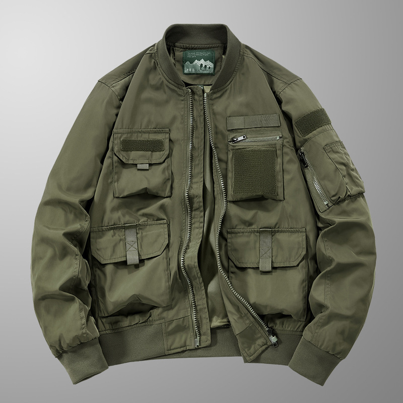 Men's Youth Pilot Jacket Men's Baseball Jacket Functional Multi-Pocket Jacket European and American Three-Proof Jacket Workwear 8810 Men's Youth Pilot Jacket Men's Baseball Jacket Functional Multi-Pocket Jacket European and American Three-Proof Jacket Workwear 8810