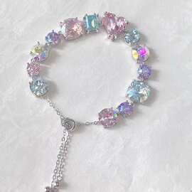 「童话糖果」甜美风彩色锆石小众设计手链新款高级感轻奢生日礼物