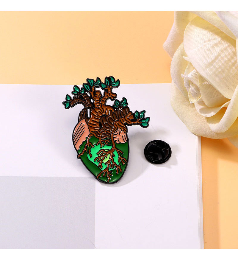 Casual, Daily Occasion Cute Pin Heart Tree Heart Shape Alloy Enamel Unisex Brooches