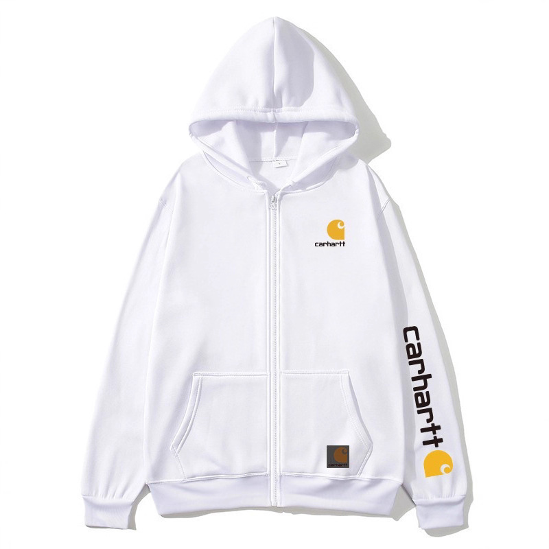 Cross-Border New Product Carhartt Printed Zipper Sweatshirt Trendy Men and Women Couple Autumn and Winter Outwear Hooded Cardigan Sweatshirt Cross-Border New Product Carhartt Printed Zipper Sweatshirt Trendy Men and Women Couple Autumn and Winter Outwear Hooded Cardigan Sweatshirt