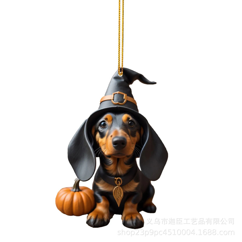 国境を越えた新製品クリスマス装飾品ソーセージ犬ストラップ平面クリスマスツリーストラップクリスマスツリーストラップ|undefined