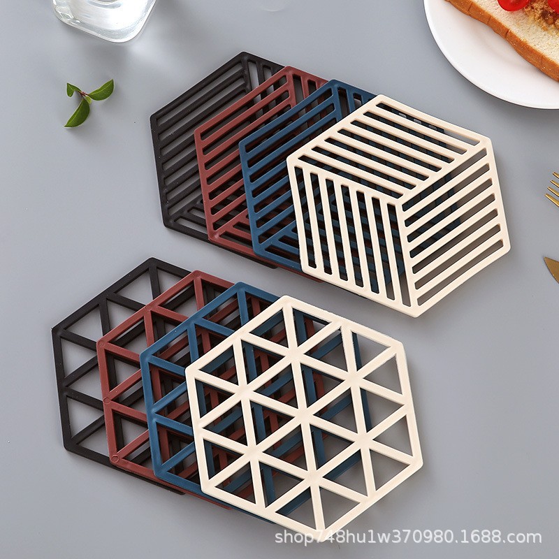 Mesa de comedor de silicona estera de aislamiento hueco sala de estar taza de té taza estera cocina cazuela tazón de placa estera nórdico anti-escaldado mat