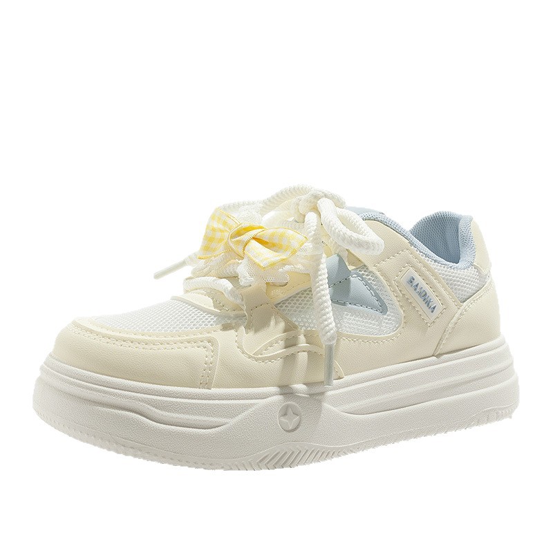 Belle primavera y verano manejo zapatos blancos de moda versátil zapatos casuales de mujer 2026 primavera de suela gruesa nuevos zapatos de skate de alto valor