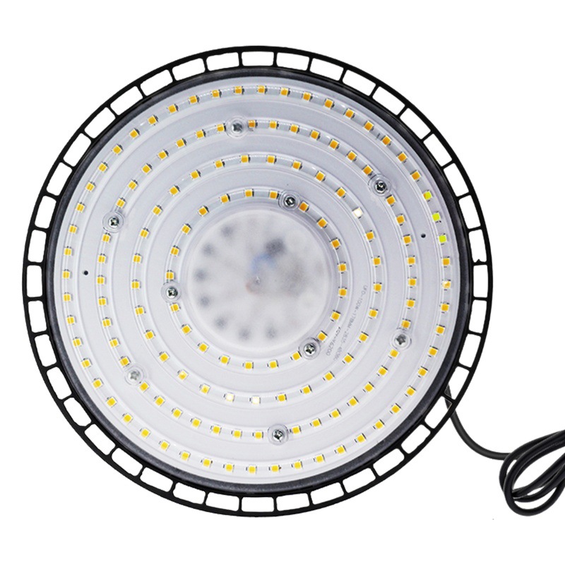 FUENTE de fábrica al por mayor lámpara de techo LED 100W lámpara de minería UFO lámpara de almacén 200W lámpara de iluminación de taller