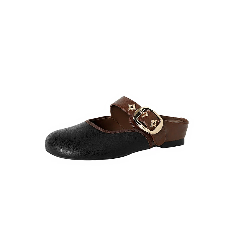 Женские тапочки Birkenstock для весны и лета 2025 года новые полуподдерживающие туфли с толстой подошвой, обувь с носком и открытым носком, французские сандалии