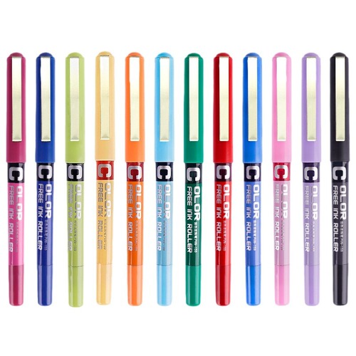 White Snow Gliding Pen 0.28mm Needle Tip Pen, Quick-Drying Direct Liquid Neutral Pen 0.38mm, Fine Water Pen for Painting and Accounting