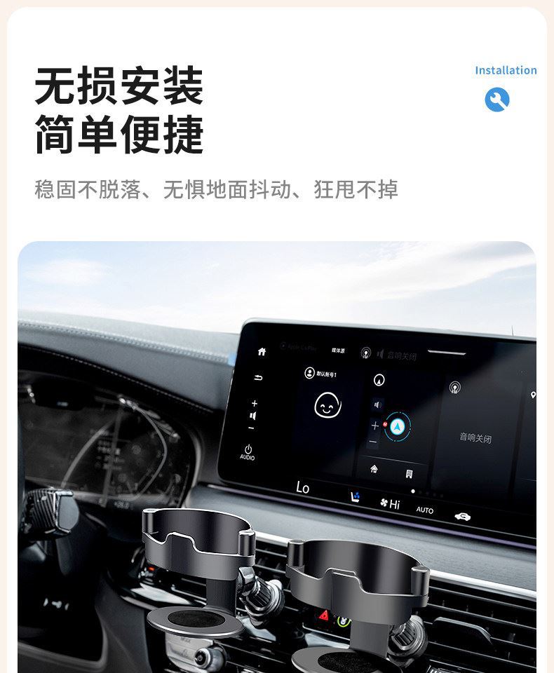 Car-mounted cup holder, milk tea cup holder, car air conditioning vent ashtray holder, beverage rack, multifunctional