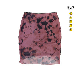 E 49257 High-waist mesh A-line skirt �����W������A��ȹ