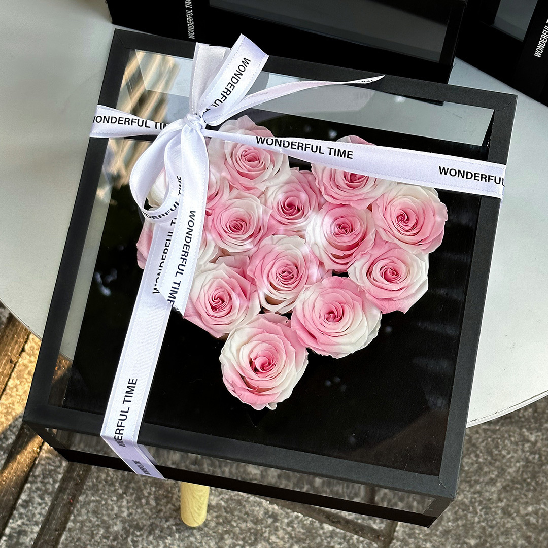 Gradiente rosa y blanco