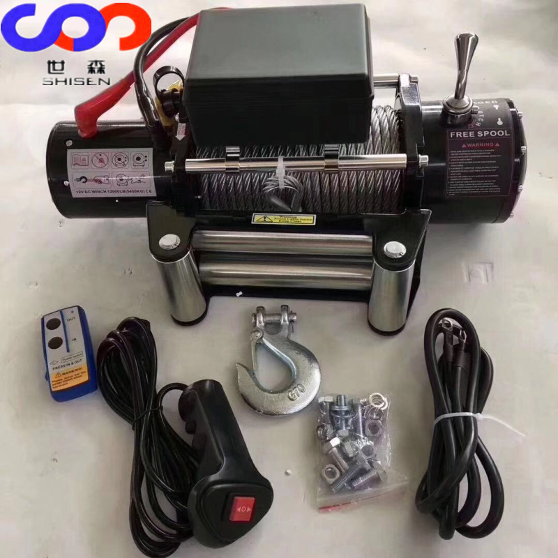 冬季越野自救绞车|3吨车载12V 24V大拉力救援绞盘|自助拉车可遥控