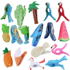 国境を越えた新しいビーチクリップ、法螺貝、フラミンゴ、法螺貝タオルクリップ、クリエイティブなユニバーサルバスタオルクリップ、防風クリップ