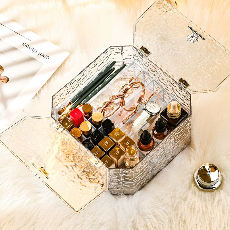 Cosmetic storage box, table capacious storage system, face mask, lipstick, high-quality style
