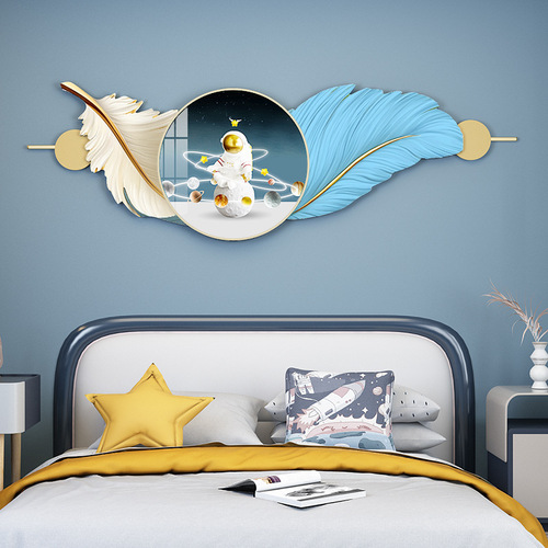 Children's Room Internet Celebrity Cartoon Astronaut Princess Room Wall Decor Painting Bedside Decor Round Hanger