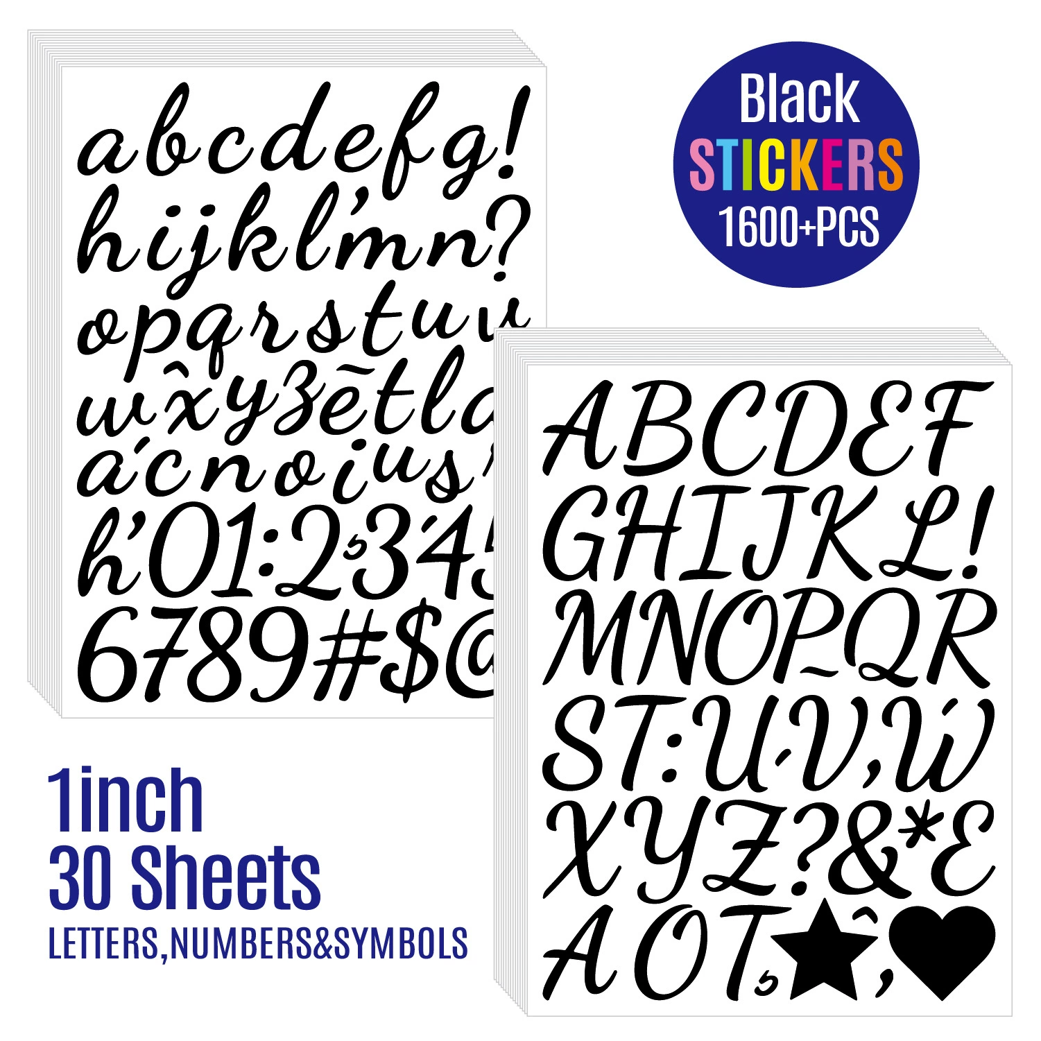 1inch наклеек с буквами, яркая пленка, набор для рукописного ввода, канцелярские принадлежности, игрушка для чтения книг, декоративные буквенно-цифровые наклейки