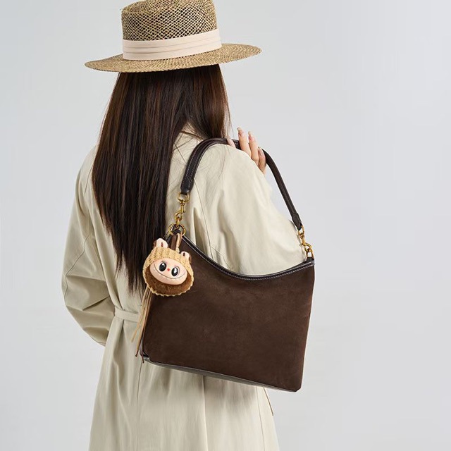 外贸爆款磨毛皮单肩包斜挎包时尚休闲百搭包包轻奢大方气质包包