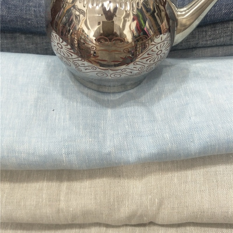 2023冬季牛仔风格  纯亚麻厚实裤装面料  现货7色  高档休闲时尚