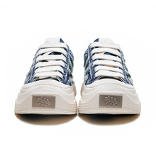 孟子义同款shootbrand鞋重奏系列厚底增高复古破坏牛仔蓝帆布鞋男