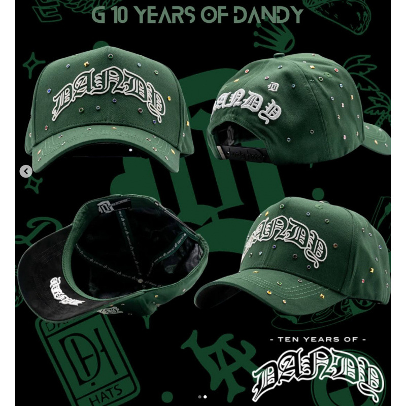 Tendencia transfronteriza hip hop Dandy Dandy sombrero con letras de diamante sombrero de pato doblado a lo largo del sombrero de béisbol image 55
