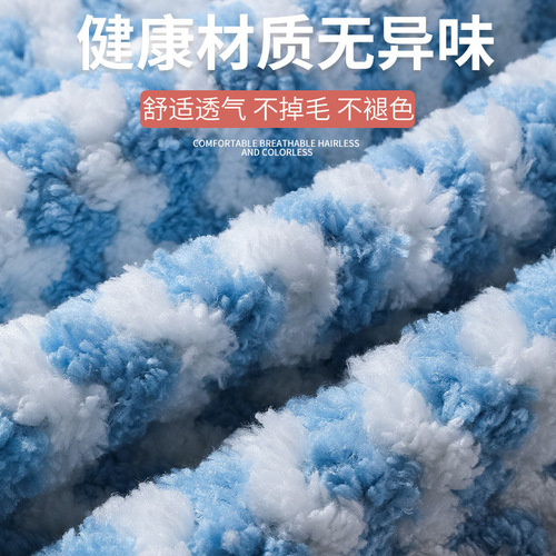 Overlocked thickened dishcloth kitchen housework cleaning absorbent thickened coral velvet rag lazy scouring pad