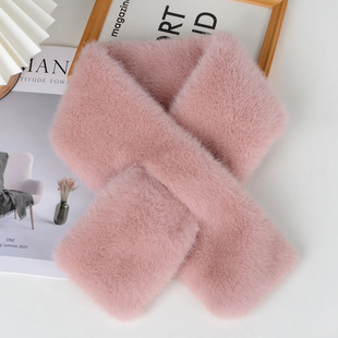2025 New Imitation Mink Velvet Scarf Women's Imitation Mink Fur Scarf Fashionable Warm Easiest for Match Simple Mink Straight Scarf