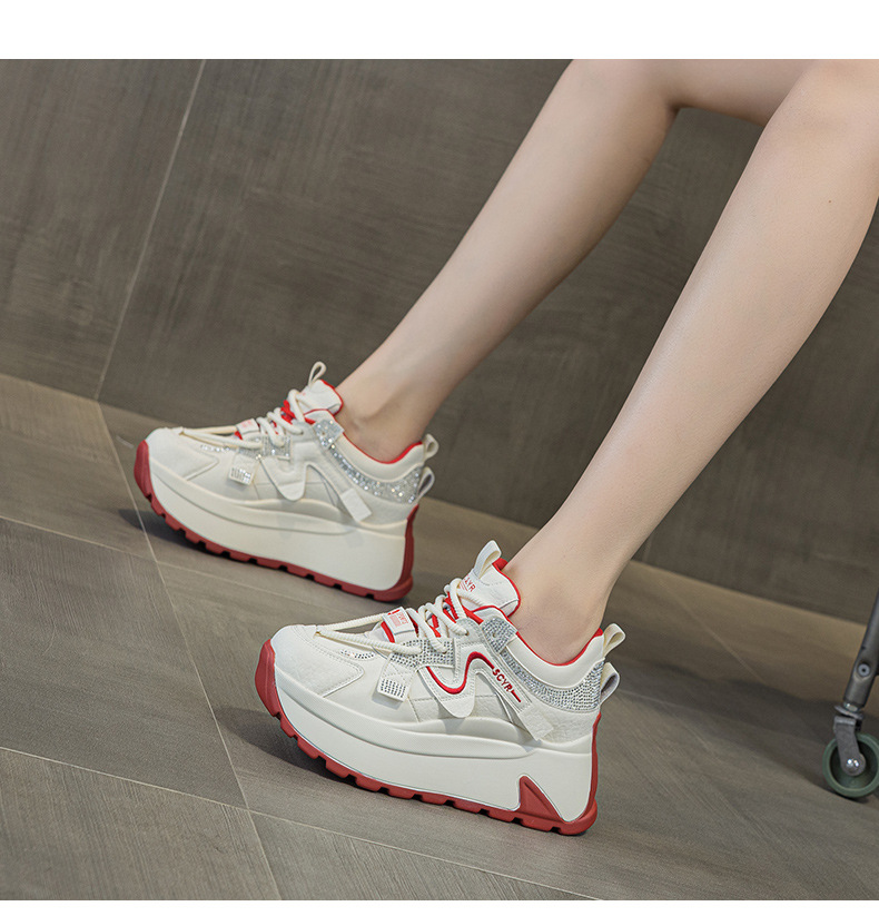 Giày sneaker nữ đế dày phong cách retro cổ điển — 5028 da tím, 5028 da vàng, 5028 da xám, 5028 da đỏ chi tiết 20