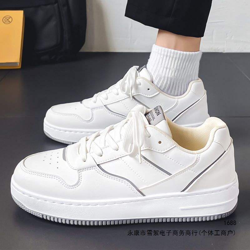Men's white sneakers for summer, breathable, trendy, versatile white shoes, casual sports shoes for men, spring Men's white sneakers for summer, breathable, trendy, versatile white shoes, casual sports shoes for men, spring