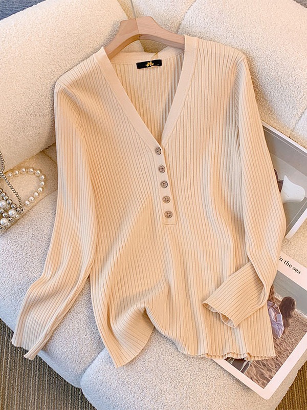 65-160kg Plus Size Knitted Knitwear Pleated Skirt Two-Piece Set 2025 Spring & Fall New Fat Sister V Neck Gentle Style for Women