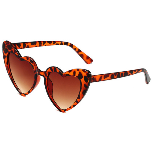 Alien-shaped heart glasses women's adult fashionable European and American sunglasses sun protection sunglasses heart-shaped sunglasses