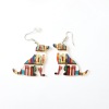 Acrylic earrings, bookshelf, European style