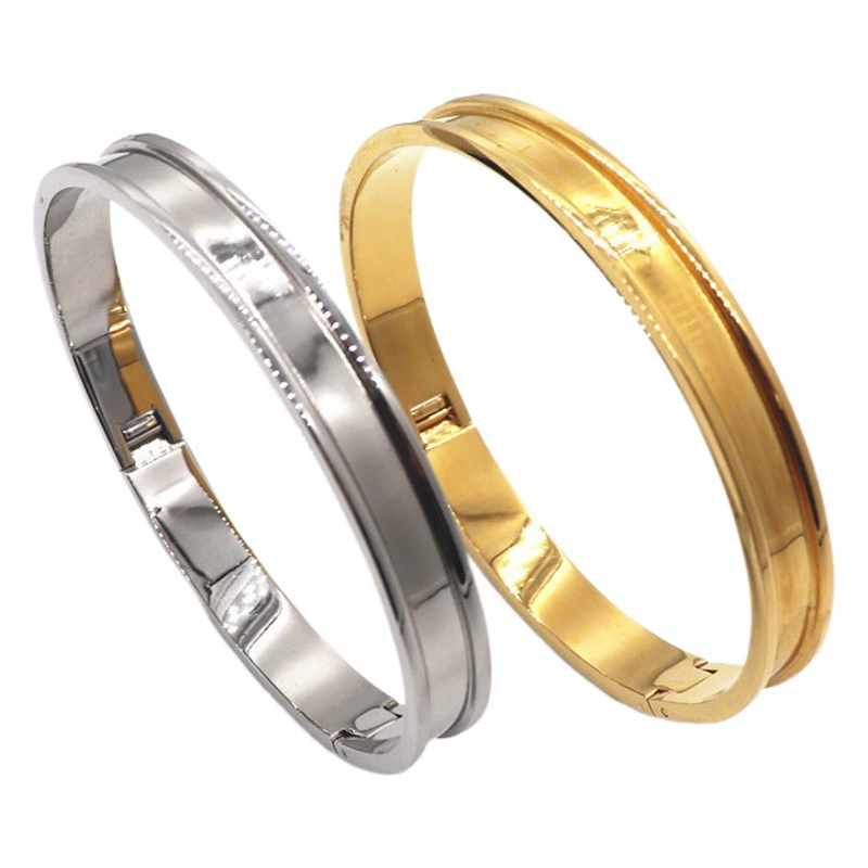 Спот из нержавеющей стали круглый закрытый браслет канавка ручной ткани браслет браслет браслет DIY эмбрион производитель