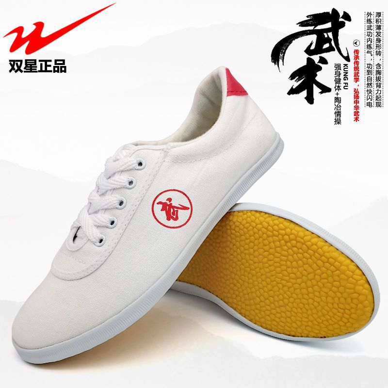 Authentic Martial Arts Shoes, White Shoes, Tai Chi Shoes, Practice Shoes, Canvas Shoes, Elderly Square Dancer Shoes Manufacturer